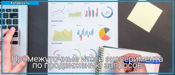 Промежуточные итоги эксперимента по продвижению запросов