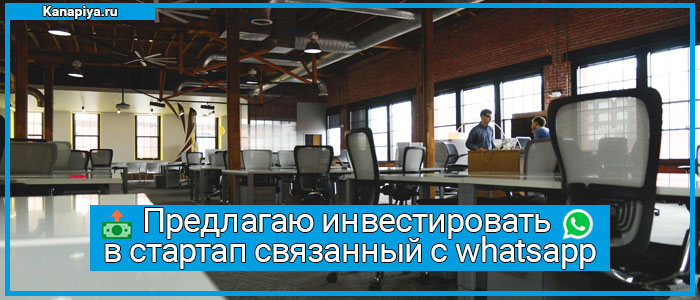Предлагаю инвестировать в стартап связанный с whatsapp 1 Инвестировать в стартап